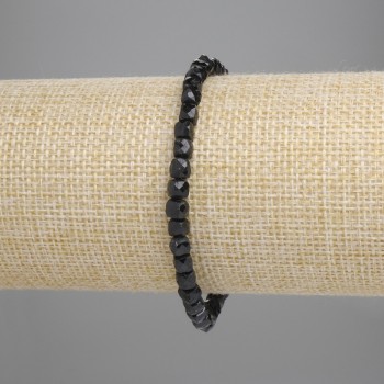 Уцінка! Браслет Турмалін гранований кубик, діаметр 4х4мм+-, довжина 18см+- стрейч