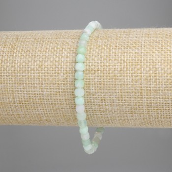 Brățară cu smarald, cuburi facetate, diametru 4x4 mm, lungime 18 cm, bandă elastică