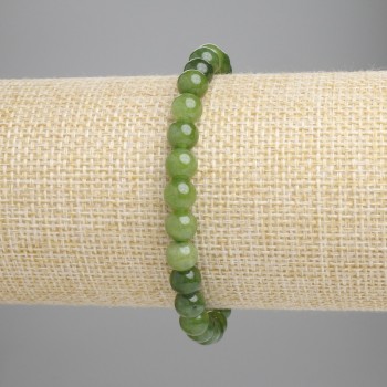 Brățară Jadeit – mărgele netede, diametrul de 6 mm ± (șnur elastic), lungime 18 cm+