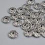 Inserție pentru mărgele, culoare metalică argintie, diametru 8 mm, gaură 1,6 mm, ambalaj ~25 buc.
