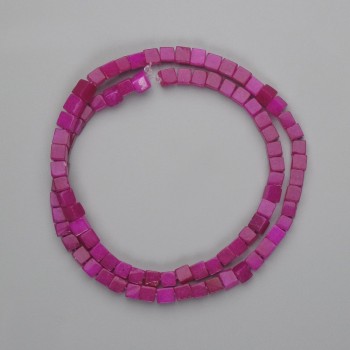 Mărgele turmalin cubice, dimensiune 4×4 mm, lungime 39 cm ±, pe fir