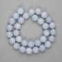 Mărgele de acvamarin, bile netede, diametru 12 mm, lungime 39 cm, pe fir