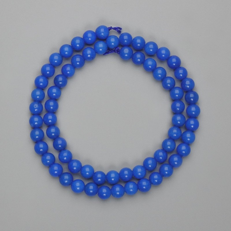 Mărgele din apatit – bile netede, diametrul de 6 mm, lungime 38 cm, pe șnur