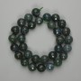 Mărgele din jasper verde, tăiate în formă sferică, diametrul de 12 mm +/-, lungime 38 cm +/- pe fir