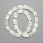 Mărgele din sidef dreptunghiulare, diametrul 15×10 mm, lungime aproximativă 40 cm, pe fir