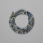 Mărgele din cianit, cuburi tăiate 4x4 mm, lungime aproximativă 39 cm, pe fir