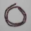 Mărgele rubin tăiate cuburi 4x4 mm, pe șnur, lungime aproximativă 40 cm