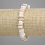 Brățară sidef fațetată 7–9×3–5 mm, lungime 18 cm, pe elastic