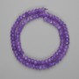 Mărgele ametist facetat în formă rondel, 6×4 mm, lungime aproximativă 37 cm, pe șnur