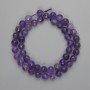 Mărgele din ametist, tăiate cu fațete, rotunde, 8 mm ±, lungime 38 cm ± pe fir