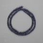 Mărgele din safir brut, cuburi fațetate 4x4 mm, lungime 39 cm ± pe șnur