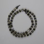 Mărgele de agat tăiate cubice, 5×5 mm ±, mărgele de nisip 3 mm ±, lungime 38 cm