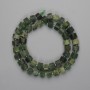 Mărgele jadit fațetate rondel 8x5 mm, 6 mm, ± mărgele de nisip 3 mm ±, lungime 40 cm