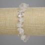 Brățară din cristal de munte brut, piatră naturală brută, diametrul 9–14×8–9 mm ±, mărgele de 3 mm ±, lungime 18 cm ±, elastic