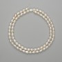 Mărgele din perle naturale de râu 5–5,5×4 mm, lungime 39 cm ±, pe șnur