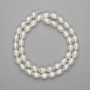 Mărgele din perle naturale de râu 8–8,5×6 mm ±, lungime 37 cm ± pe șnur