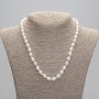 Colier cu perle naturale de râu 9–10×7–8 mm, lungime 45 cm ± 5 cm, lanț de prelungire