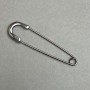Broșă-pin din metal, culoare oțel închis, 20×77 mm