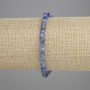 Brățară din kianit tăiat cub, diametru 4x4 mm, lungime 18 cm ± pe elastic