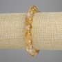 Brățară din citrin – biluțe lucioase, diametrul 10 mm, lungime 18 cm, pe elastic