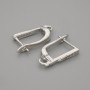 Știfturi pentru cercei din metal argintiu 16×1,5 mm – pereche