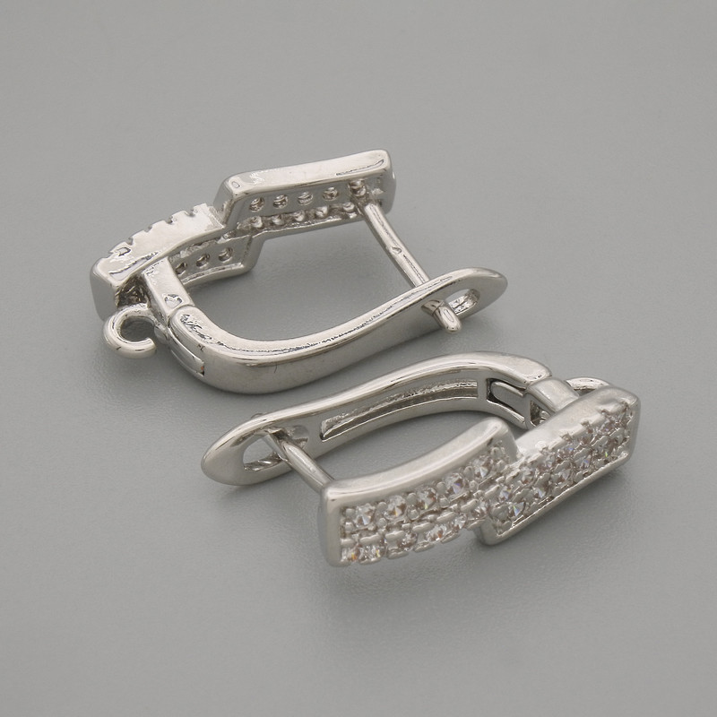 Știfturi pentru cercei din metal argintiu, 16×3,5 mm – pereche