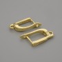 Cârlige pentru cercei din metal auriu 16×1,5 mm – pereche