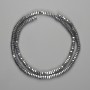 Mărgele hematit tăiate rondel 4×2 mm +/- culoare argintiu, lungime 40 cm+