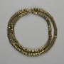 Mărgele hematit rondel tăiate 5×1,5 mm – culoare aurie, lungime aproximativă de 40 cm