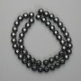 Mărgele hematit tăiate, sferice, 8 mm, lungime aproximativă 39 cm