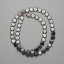 Mărgele hematit monedă 8 mm ±, lungime 40 cm ±
