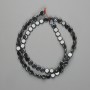 Mărgele de hematit, formă de monedă, 6 mm +-, lungime 39 cm +