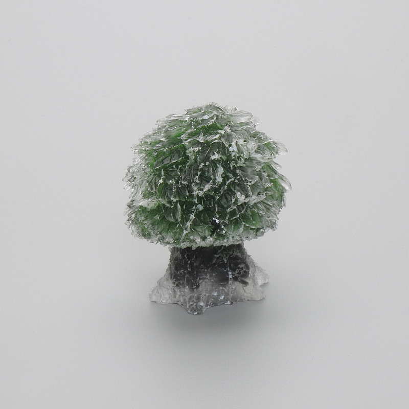 Statuetă suvenir «Copac» din firimituri reciclate de chrysoprază, diametru 45×50 mm
