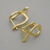 Știfturi pentru cercei, metal auriu, 16×11 mm, set de 2