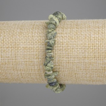 Brățară din serpentină – fragmente, diametru 6–11 × 2,5 mm, lungime 18 cm, elastică