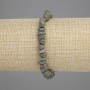 Brățară din pirită brută, diametrul 5-7×3-5 mm, lungime 18 cm, cu bandă elastică