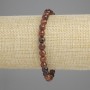 Brățară din granat hesonit, mărgele tăiate la fațete, diametrul 6 mm ±, lungime 18 cm ±, pe elastic