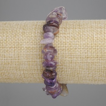 Brățară din cioburi de ametrin, diametru 6-9-16×3-6 mm ±, lungime 18 cm