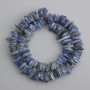 Mărgele din cianit, formă granule, diametrul 8–20×2 mm, dimensiune 5–4 mm ±, lungime 39 cm +