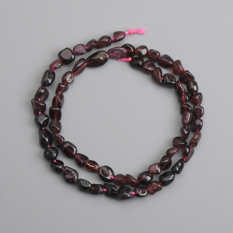 Mărgele de granat tăiate, diametrul 4–11 mm, 5×5-7, 5 mm ±, lungime 39 cm +