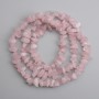 Mărgele din cuarț roz, formă cioburi, diametru 10-16×5-8 mm, 5 mm ±, lungime 80 cm ±