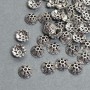 Capace pentru mărgele, culoare argintie, diametru 8×1 mm ±, gaură de 2 mm ±, ambalare ~40 buc. +