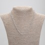 Colier din labradorit cu mărgele tăiate, diametrul 4 mm, lungime 45 cm, cu închizător