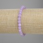 Brățară cu kunzit, bile netede, diametru 6 mm, lungime 18 cm, elastic