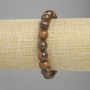 Brățară cu ochi de tigru, mărgele facetate, diametru 10 mm ±, lungime 18 cm ±, elastică