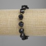 Brățară cu agat tăiat în romb, diametrul 10×9 mm +-, mărgele 3 mm +-, lungime 18 cm +-, elastic