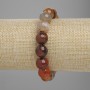 Brățară cu agată fațetată, mărgele de 12 mm diametru, lungime 18 cm, elastic
