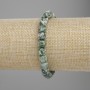 Brățară din agată mușchi, cuburi tăiate cu fațete, diametrul 7×7 mm, lungime 18 cm ±, pe elastic