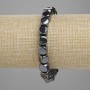 Brățară din hematit, cuburi 8×8 mm, lungime aproximativă 18 cm, pe elastic