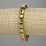 Brățară din hematit în formă de cuburi, diametru 8×8 mm ± culoare aurie, lungime 18 cm ± elastică